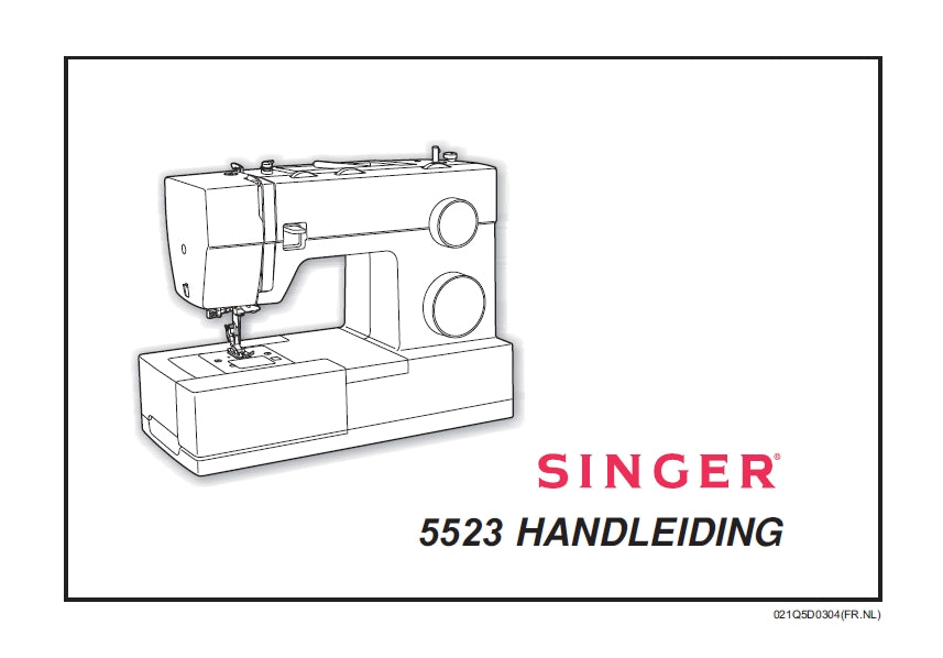 SINGER 5523 SEWING MACHINE HANDLEIDING MANUEL D'INSTRUCTION 72 PAGES NL FR