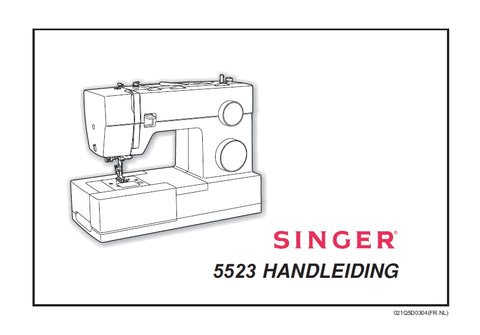 SINGER 5523 SEWING MACHINE HANDLEIDING MANUEL D'INSTRUCTION 72 PAGES NL FR