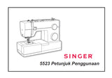 SINGER 5523 SEWING MACHINE PETUNJUK PENGGUNAAN 36 PAGES INDON