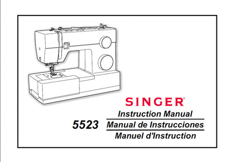 SINGER 5523 SCHOLASTIC SEWING MACHINE INSTRUCTION MANUAL 67 PAGES ENG ESP FRANC