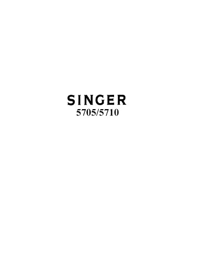 SINGER 5705 5710 SEWING MACHINE PARTS LIST 38 PAGES ENG