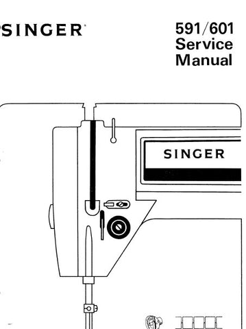 SINGER 591 601 SEWING MACHINE SERVICE MANUAL 18 PAGES ENG