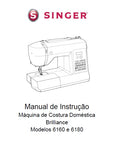 SINGER 6160 6180 BRILLIANCE MAQUINA DE COSTURA MANUAL DE INSTRUCAO 47 PAGINA PT