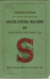 SINGER 66 SEWING MACHINE INSTRUCTIONS FOR TIMING AND ADJUSTING 14 PAGES ENG