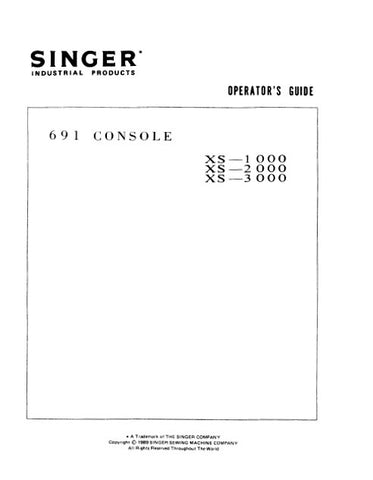 SINGER 691 CONSOLE X-1000 X-2000 X-3000 SEWING MACHINES OPERATORS GUIDE 18 PAGES ENG