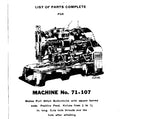 SINGER 71-107 SEWING MACHINE LIST OF PARTS COMPLETE 52 PAGES ENG