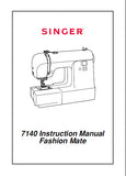 SINGER 7140 SEWING MACHINE INSTRUCTION MANUAL 44 PAGES ENG