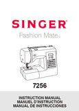 SINGER 7256 SEWING MACHINE INSTRUCTION MANUAL 74 PAGES ENG FRANC ESP