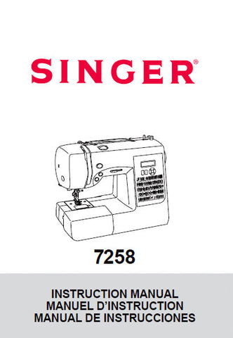 SINGER 7258 STYLIST SEWING MACHINE INSTRUCTION MANUAL 84 PAGES ENG ESP FRANC