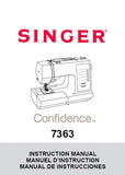 SINGER 7363 CONFIDENCE SEWING MACHINE INSTRUCTION MANUAL 72 PAGES ENG ESP FRANC