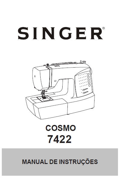 SINGER 7422 COSMO MAQUINA DE COSTURA MANUAL DE INSTRUCOES 20 PAGINA PT