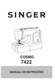 SINGER 7422 COSMO MAQUINA DE COSTURA MANUAL DE INSTRUCOES 20 PAGINA PT