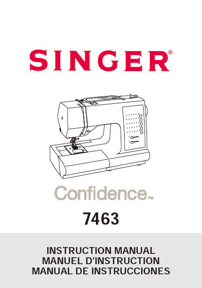 SINGER 7463 SEWING MACHINE INSTRUCTION MANUAL 68 PAGES ENG FRANC ESP