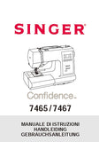 SINGER 7465 7467 CONFIDENCE NAHMASCHINE GEBRAUCHSANLEITUNG/MANUALE DI ISTRUZIONI/HANDLEIDING 82 SEITE DEUT ITAL NL