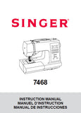 SINGER 7468 SEWING MACHINE INSTRUCTION MANUAL 84 PAGES ENG FRANC ESP