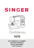 SINGER 7470 CONFIDENCE SEWING MACHINE BETJENINGSVEJLEDNING INSTRUKTIONSBOK BRUKSANVISNING KAYTTOOHJE 100 PAGES DK SW NO FI