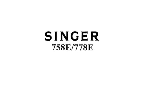 SINGER 758E 778E SEWING MACHINE LIST OF PARTS 6 PAGES ENG