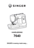 SINGER 7640 CONFIDENCE SEWING MACHINE HANDLEIDING 40 PAGES NL