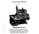 SINGER 81-1 81-8 SEWING MACHINE LIST OF PARTS COMPLETE 33 PAGES ENG