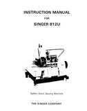 SINGER 812U SEWING MACHINE INSTRUCTION MANUAL 19 PAGES ENG