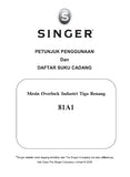 SINGER 81A1 SEWING MACHINE PETUNJUK PENGGUNAAN 36 PAGES INDON