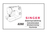 SINGER 8280 SEWING MACHINE BETJENINGSVEJLEDNING INSTRUKTIONSBOK BRUKSANVISNING KAYTTOOHHJE 86 PAGES DK SW NO FI