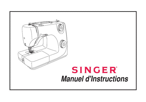 SINGER 8280 MACHINE A COUDRE MANUEL D'INSTRUCTIONS 42 PAGES FRANC