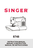 SINGER 8748 SEWING MACHINE INSTRUCTION MANUAL 64 PAGES ENG FRANC ESP