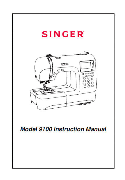 SINGER 9100 SEWING MACHINE INSTRUCTION MANUAL 84 PAGES ENG