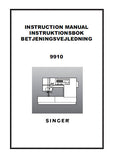 SINGER 9910 SEWING MACHINE INSTRUCTION MANUAL 80 PAGES ENG