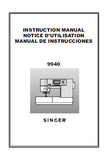 SINGER 9940 SEWING MACHINE INSTRUCTION MANUAL 96 PAGES ENG FRANC ESP