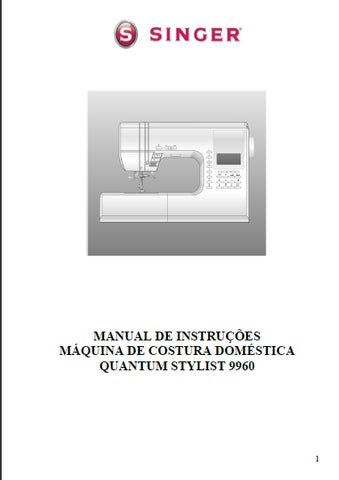 SINGER 9960 QUANTUM STYLIST MAQUINA DE COSTURA MANUAL DE INSTRUCOES 61 PAGINA PT