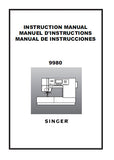 SINGER 9980 SEWING MACHINE INSTRUCTION MANUAL 108 PAGES ENG FRANC ESP