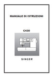 SINGER C430 SEWING MACHINE MANUALE DI ISTRUZIONI 52 PAGES ITAL