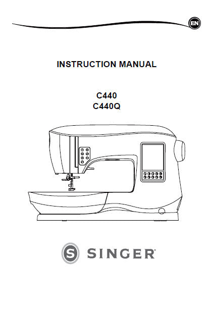 SINGER C440 C440Q SEWING MACHINE INSTRUCTION MANUAL 46 PAGES ENG