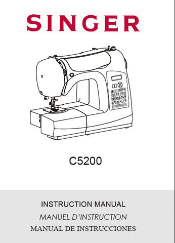 SINGER C5200 SEWING MACHINE INSTRUCTION MANUAL 68 PAGES ENG FRANC ESP