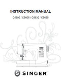 SINGER C5600 C5605 C5630 C5635 SEWING MACHINE INSTRUCTION MANUAL 40 PAGES ENG