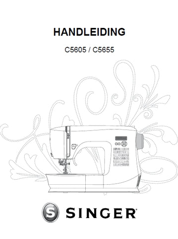 SINGER C5605 C5655 SEWING MACHINE HANDLEIDING 40 PAGES NL