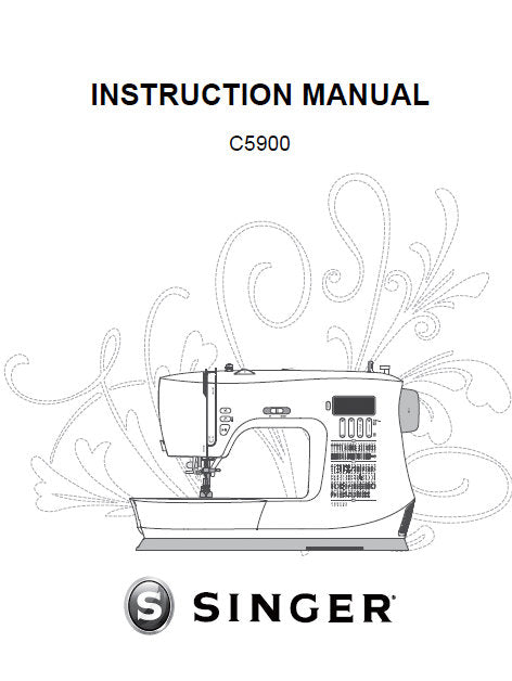 SINGER C5900 SEWING MACHINE INSTRUCTION MANUAL 44 PAGES ENG