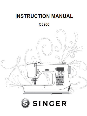 SINGER C5900 SEWING MACHINE INSTRUCTION MANUAL 44 PAGES ENG