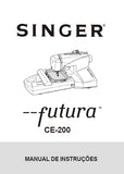 SINGER CE-200 FUTURA MAQUINA DE COSTURA MANUAL DE INSTRUCOES 50 PAGINA PT