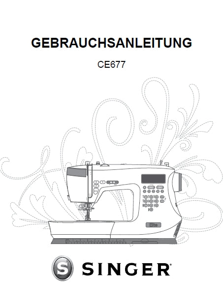 SINGER CE677 ELITE NAHMASCHINE GEBRAUCHSANLEITUNG 44 SEITE DEUT