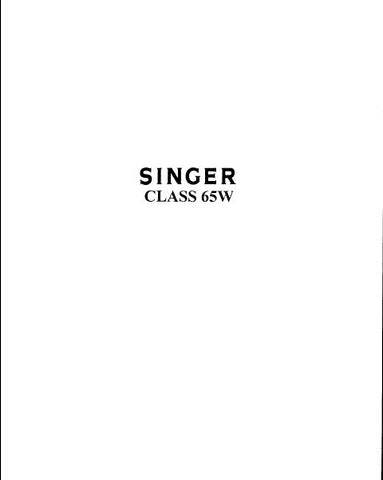 SINGER CLASS 65W SEWING MACHINES INSTRUCTIONS 11 PAGES ENG