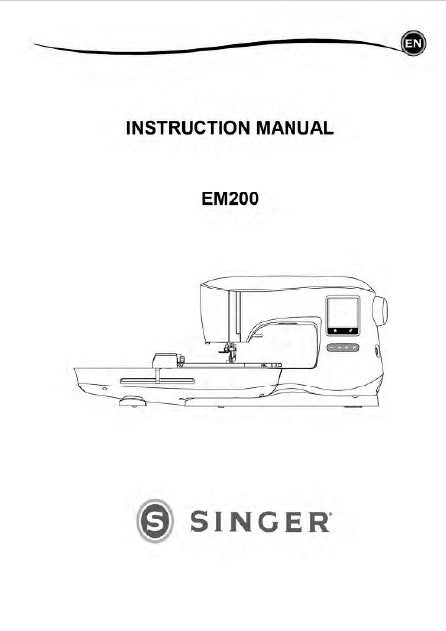 SINGER EM200 SEWING MACHINE INSTRUCTION MANUAL 32 PAGES ENG