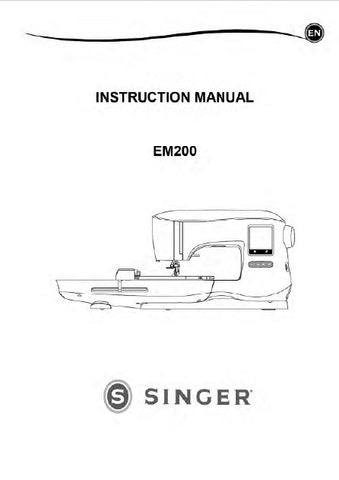 SINGER EM200 SEWING MACHINE INSTRUCTION MANUAL 32 PAGES ENG