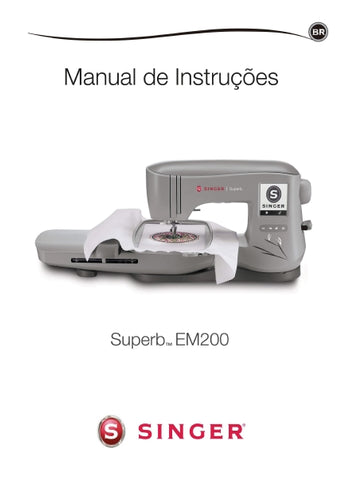 SINGER EM200 SUPERB MAQUINA DE COSTURA MANUAL DE INSTRUCOES 48 PAGINA PT