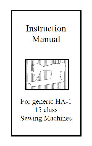 SINGER HA-1 15 CLASS SEWING MACHINES INSTRUCTION MANUAL BOOK 14 PAGES ENG