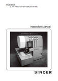 SINGER HD0405S SEWING MACHINE INSTRUCTION MANUAL 56 PAGES ENG