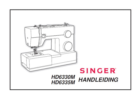 SINGER HD6330M HD6335M SEWING MACHINE HANDLEIDING 35 PAGES NL