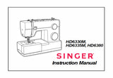 SINGER HD6330M HD6335M HD6380 SEWING MACHINE INSTRUCTION MANUAL 40 PAGES ENG